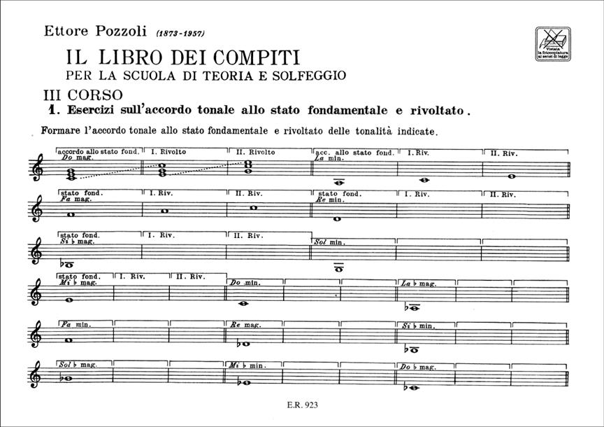 Libro Dei Compiti Per La Scuola Di Teoria E - Fascicolo III